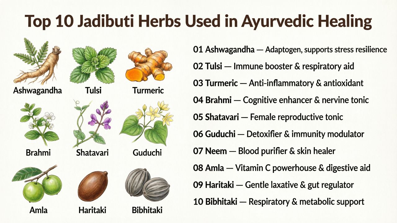 Top 10 Jadibuti Herbs Used in Ayurvedic Healing